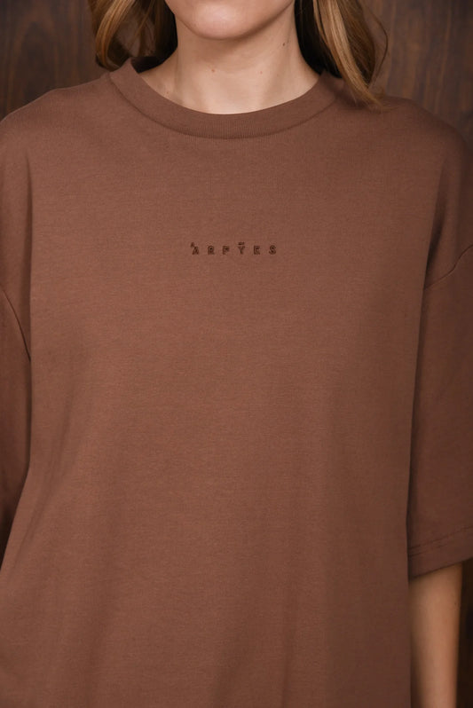 UNTOUCH OVERSIZED T-SHIRT BROWN