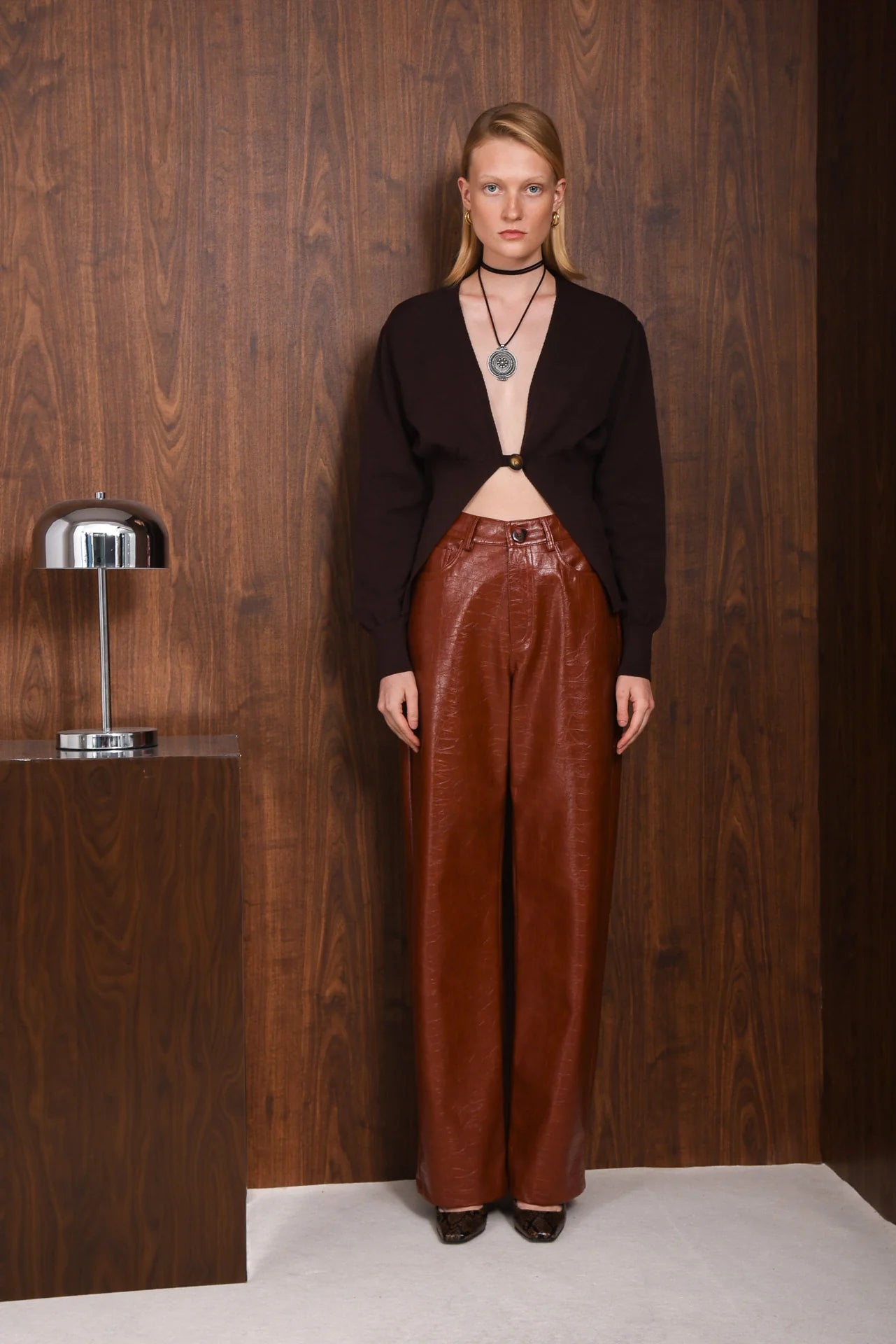 EXIST PANTS RED BROWN