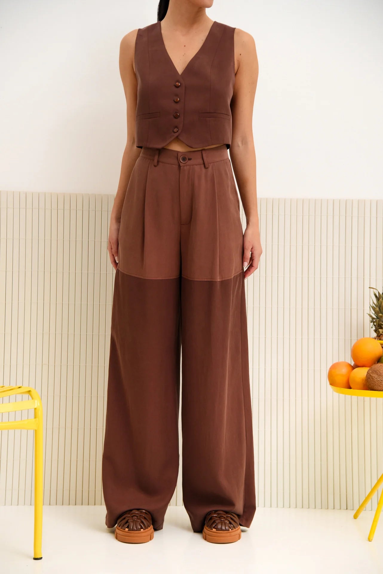 HARMONY VEST BROWN