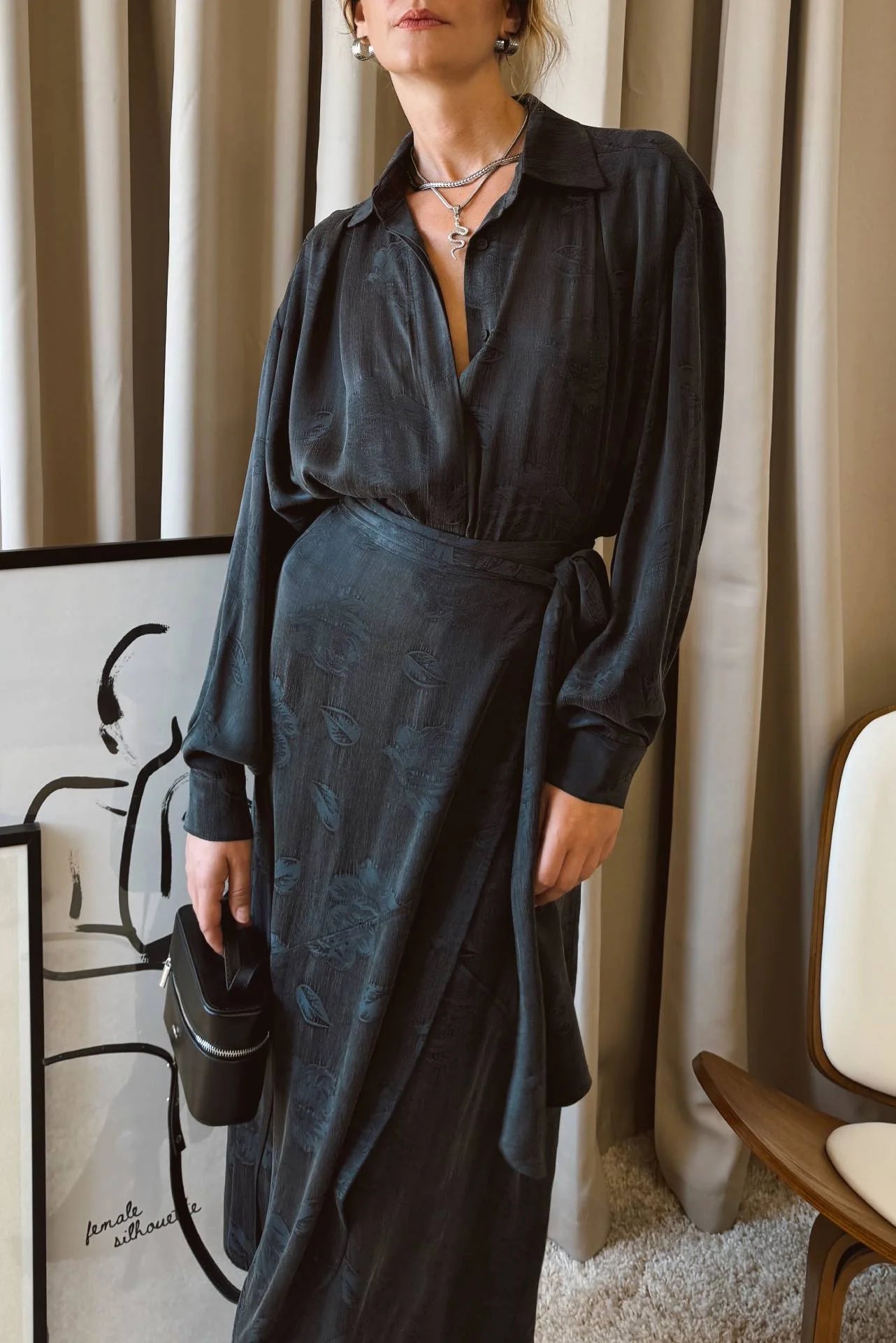 INNER VOICE WRAP SKIRT ANTHRACITE