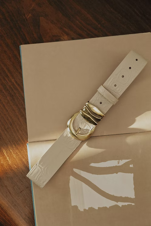 "Love over gold" leather belt
