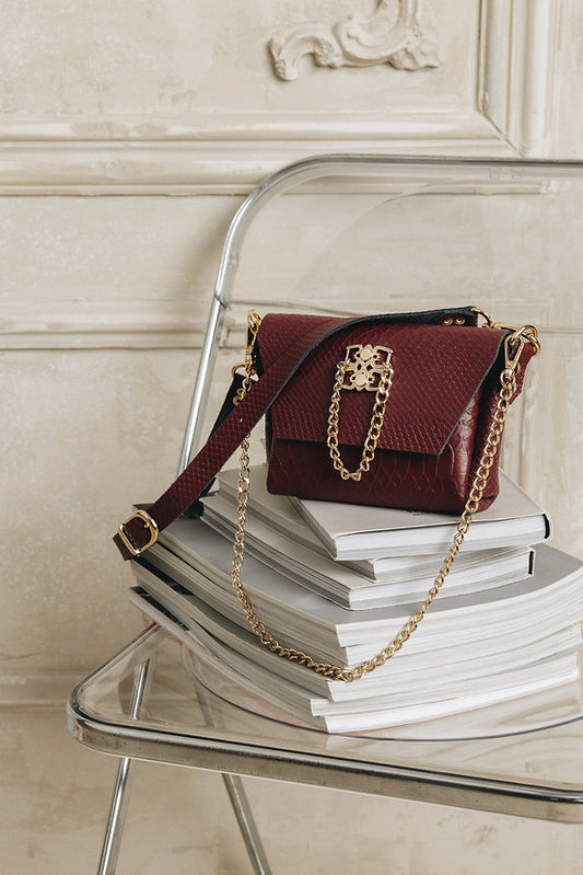 "Don't stop the dance" shoulder bag, cherry