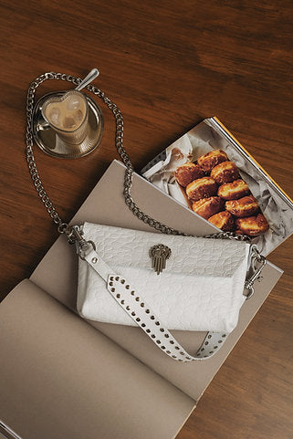 "On my mind" shoulder bag, off white