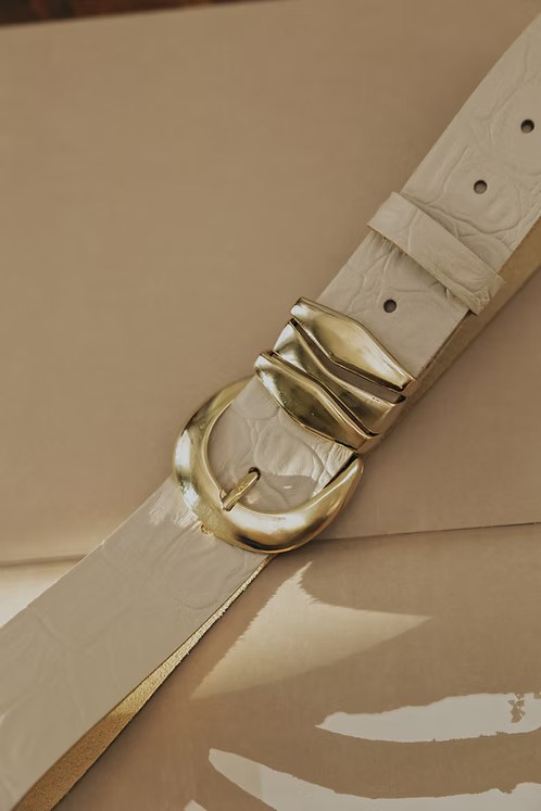 "Love over gold" leather belt