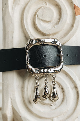"The sky is crying" leather belt
