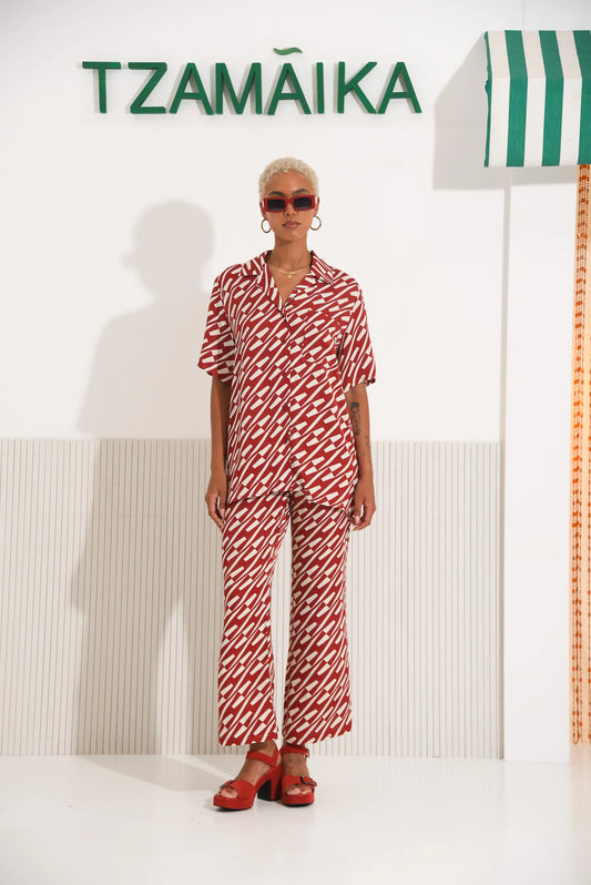 CHILL ISLAND SHIRT BORDEAUX