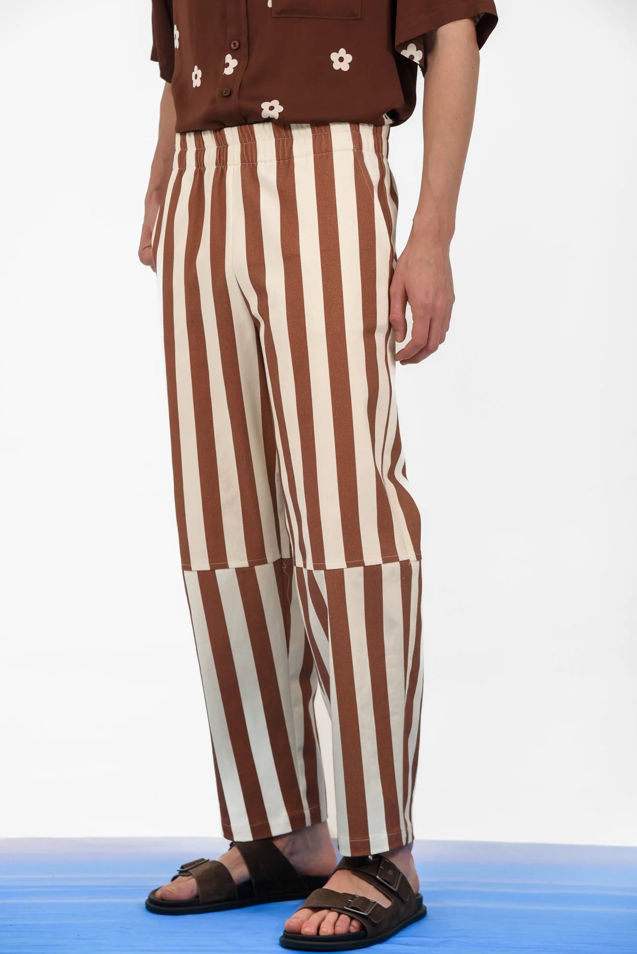 MAUI ELASTIC WAIST PANTS BROWN