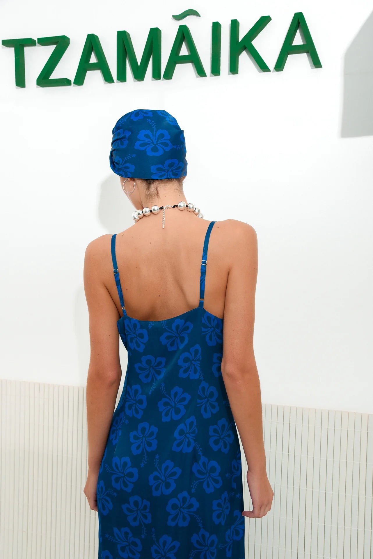 HIBISCUS DRESS BLUE