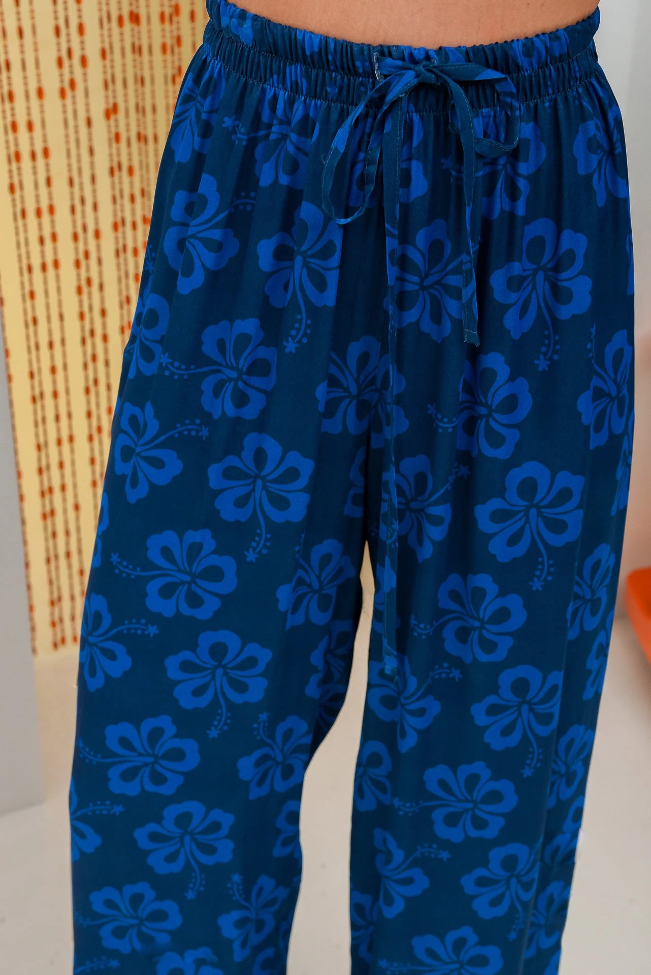 HIBISCUS PANTS BLUE