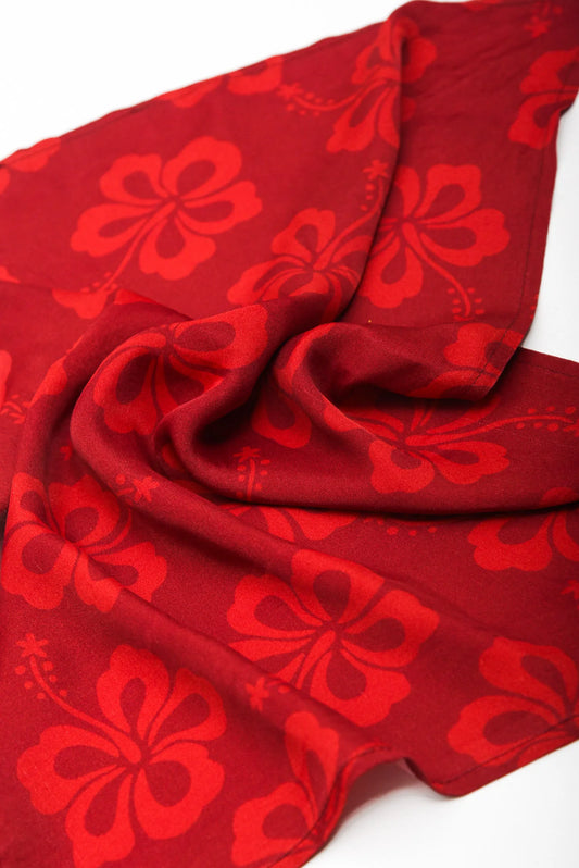HIBISCUS SMALL SCARF RED