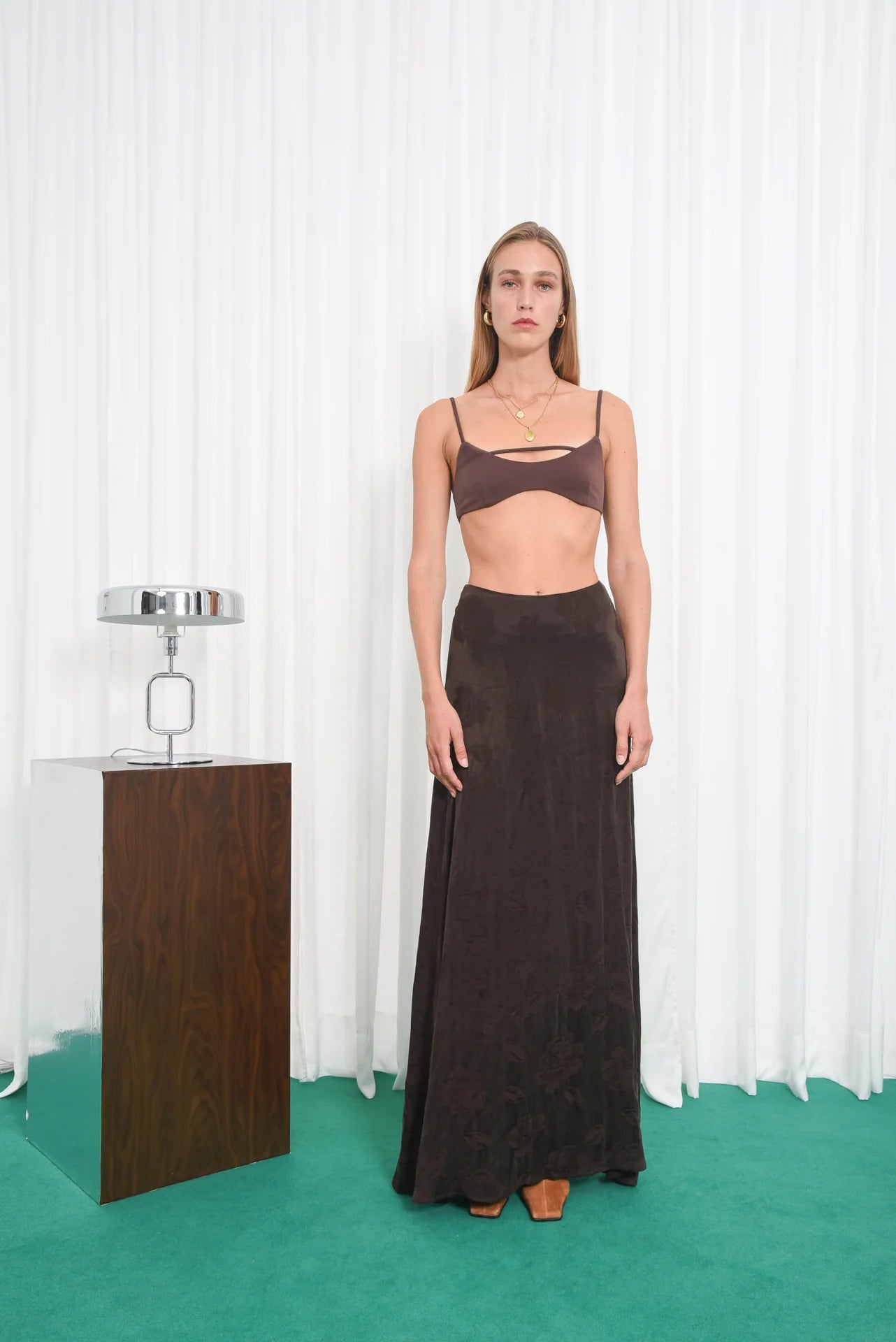 INNER VOICE MAXI SKIRT BROWN