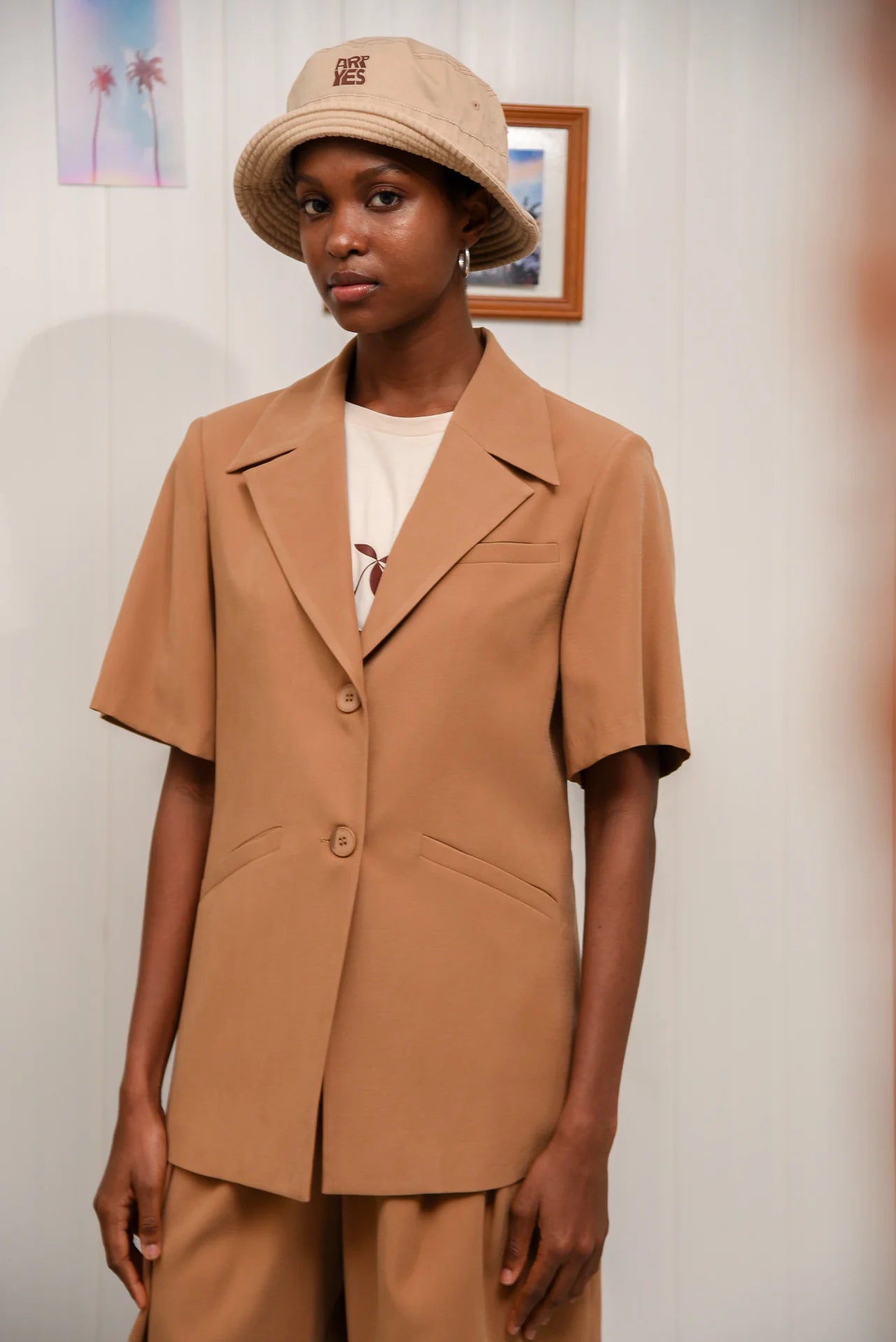 PAPAYA BLAZER CAMEL