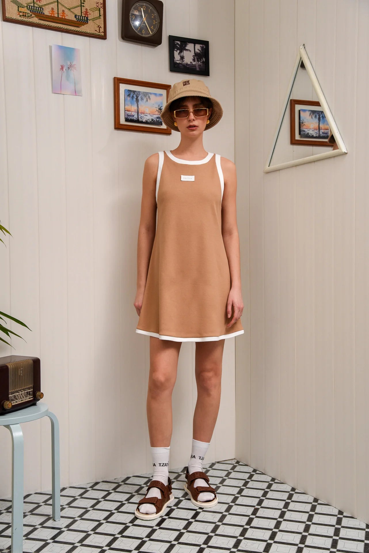 SALTFISH MINI DRESS CAMEL