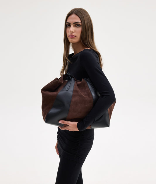 ALYSSA TOTE BAG BLACK/BROWN