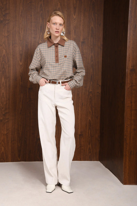 CHARACTER PANTS ECRU