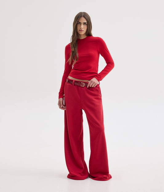IVY WIDE TRACKPANTS RED