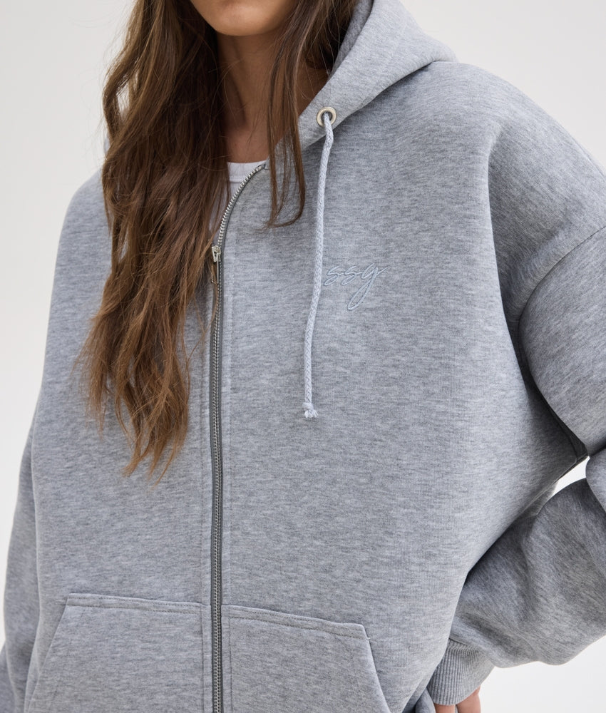 LIZI ZIP HOODIE GREY