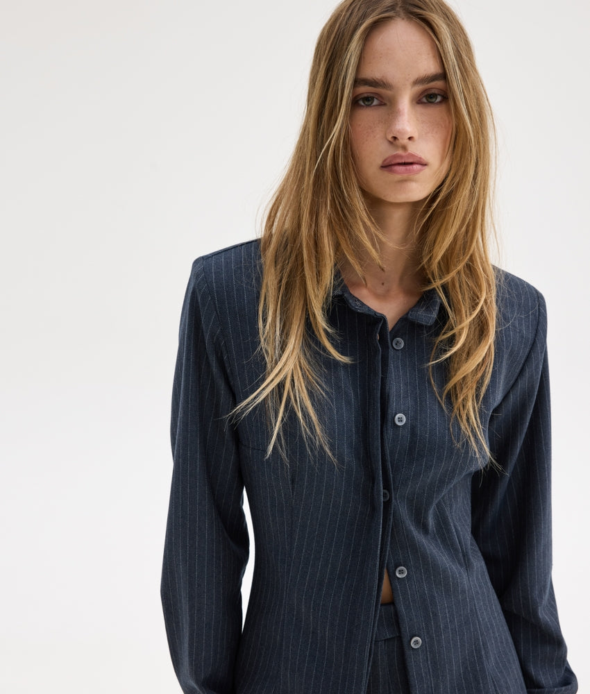 MOSS SHIRT BLUE STRIPES