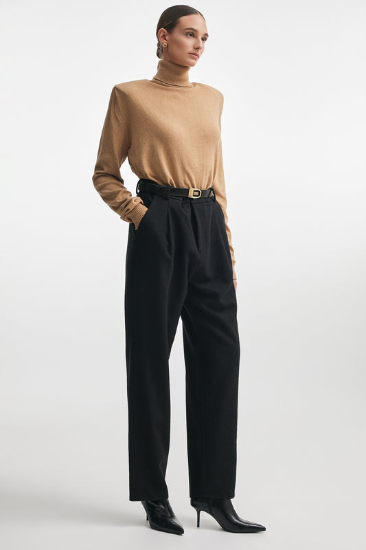 BASICK KNITTED BLOUSE CAMEL