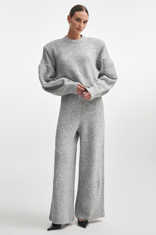 DONNA KNITTED TROUSERS GREY