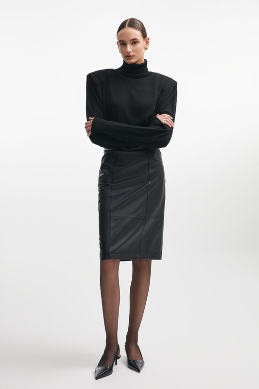 BASICK KNITTED BLOUSE BLACK