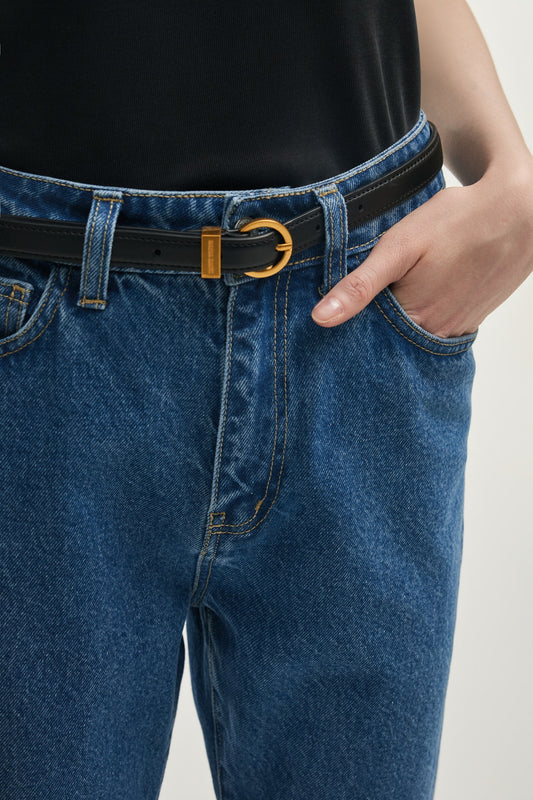 ROCKY LEATHER BELT BLACK