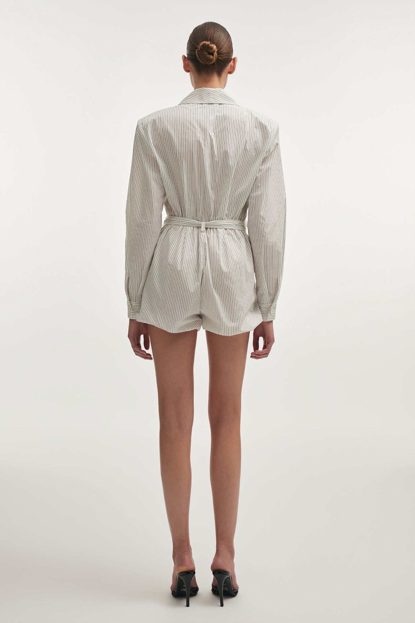 LEONE PLAYSUIT WHITE/BLACK