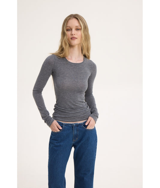 SARAH LONGSLEEVE TOP GREY