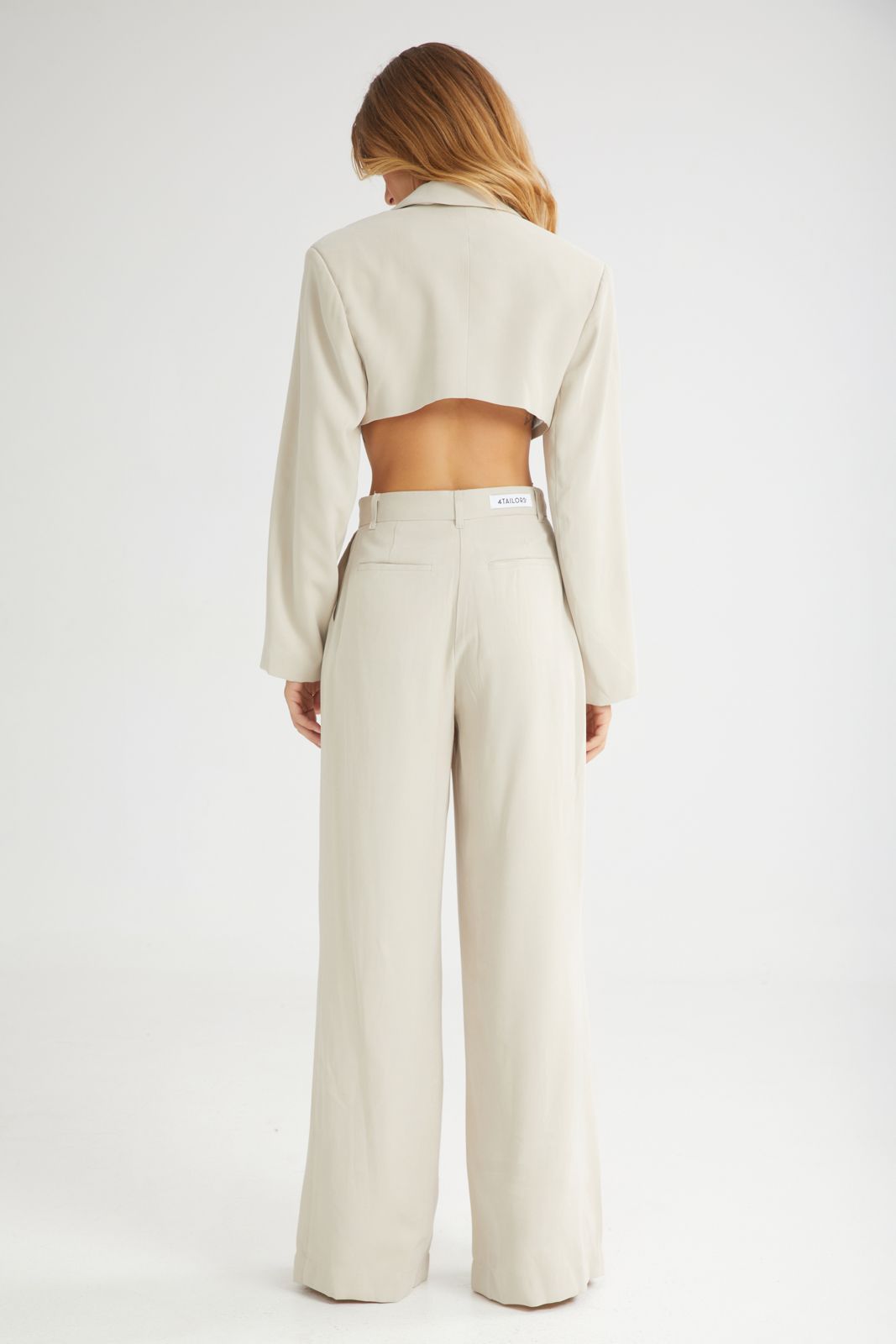 The Melted IceCream Cropped Blazer Vanilla