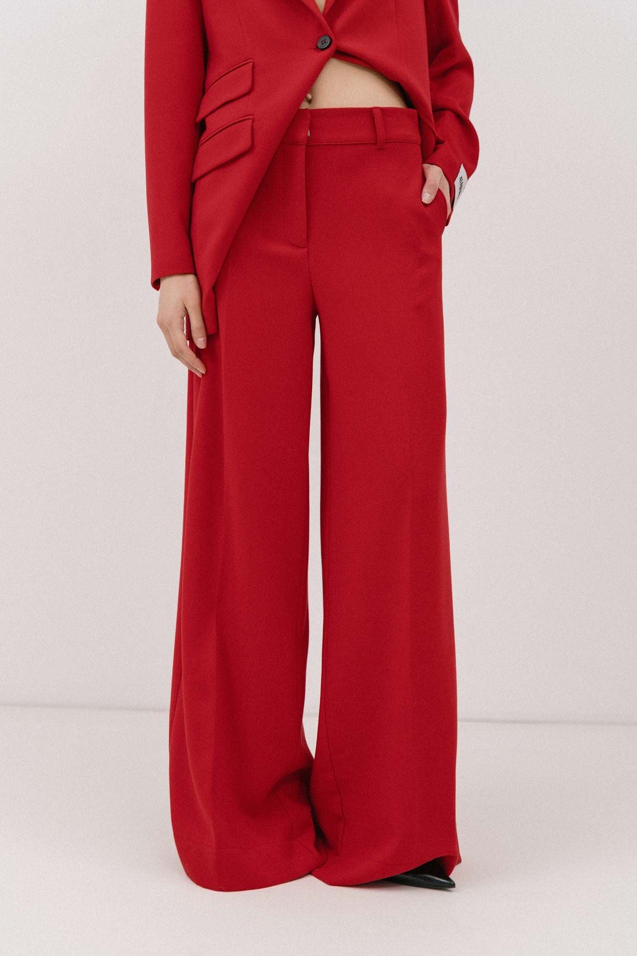 The Spice It Up Wide Leg Pants Red