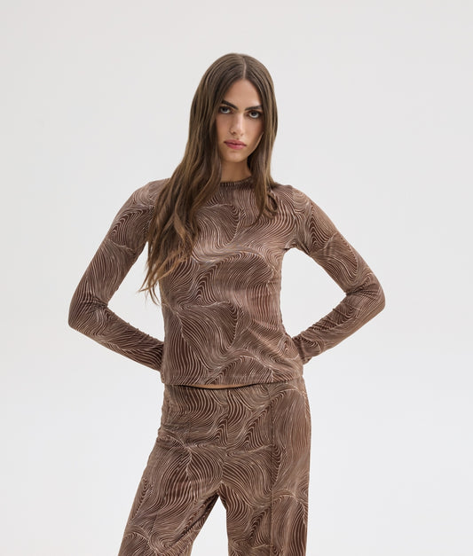 WENDY TOP WAVE PRINT