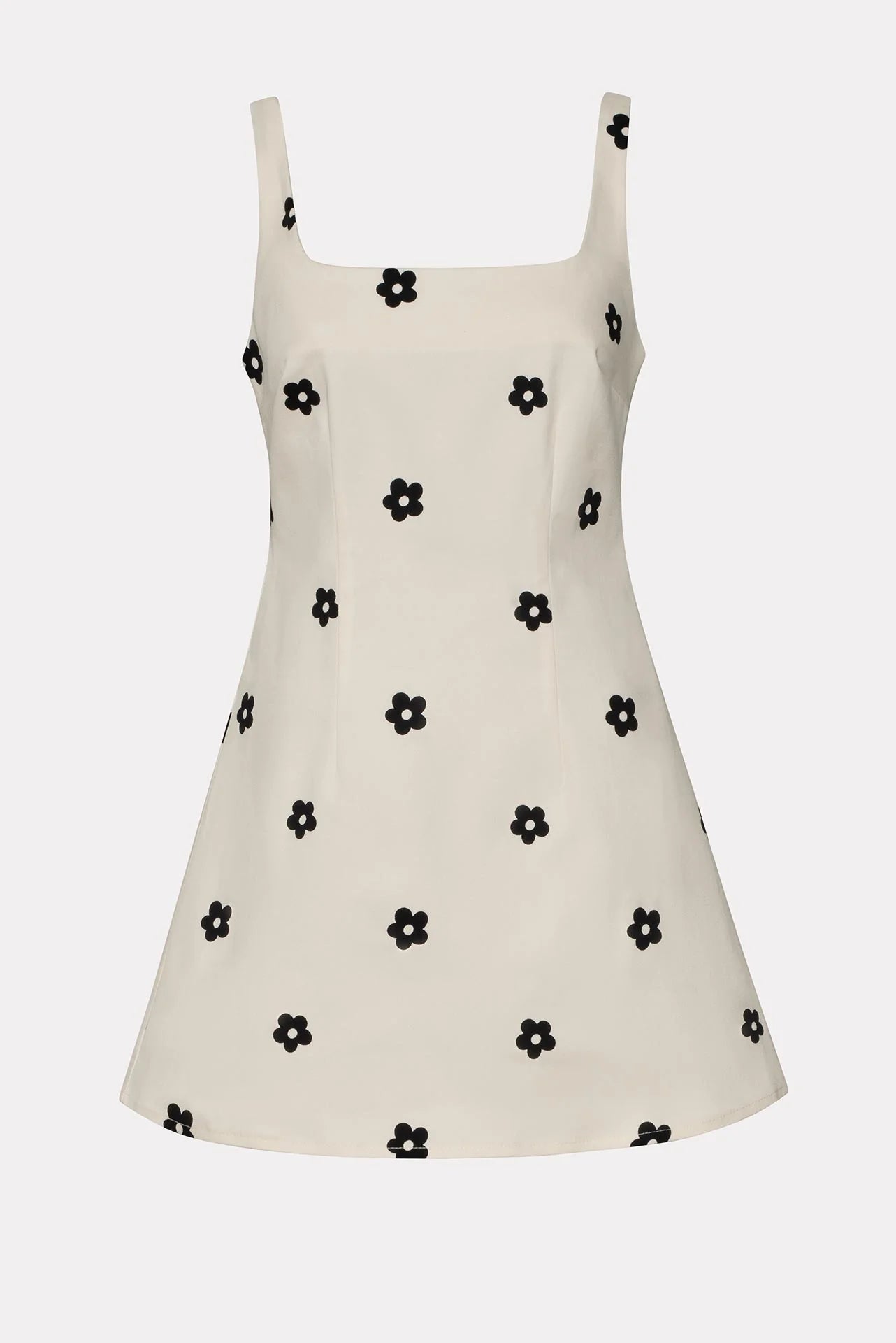 DAISY GABARDINE MINI DRESS BLACK