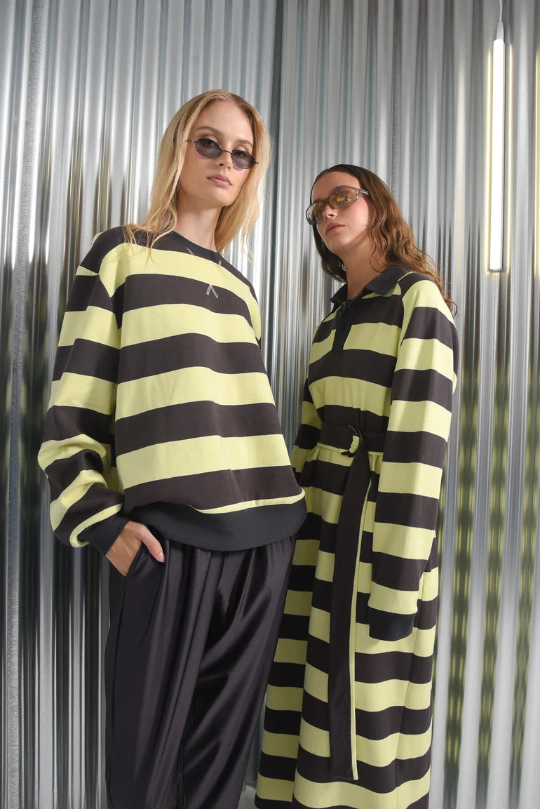 YAMATA SWEATER YELLOW/BROWN