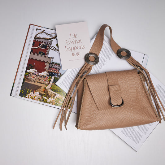 "What a feeling" shoulder bag, mocha