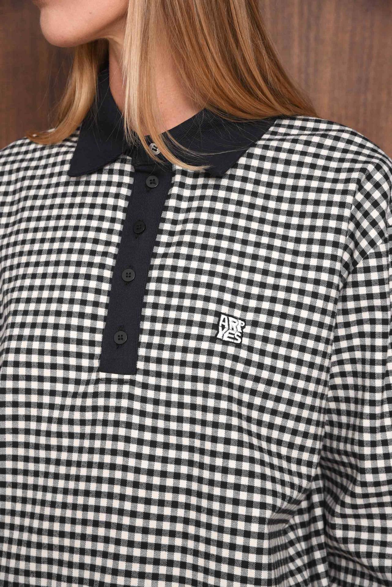 OBSERVER POLO BLOUSE BLACK