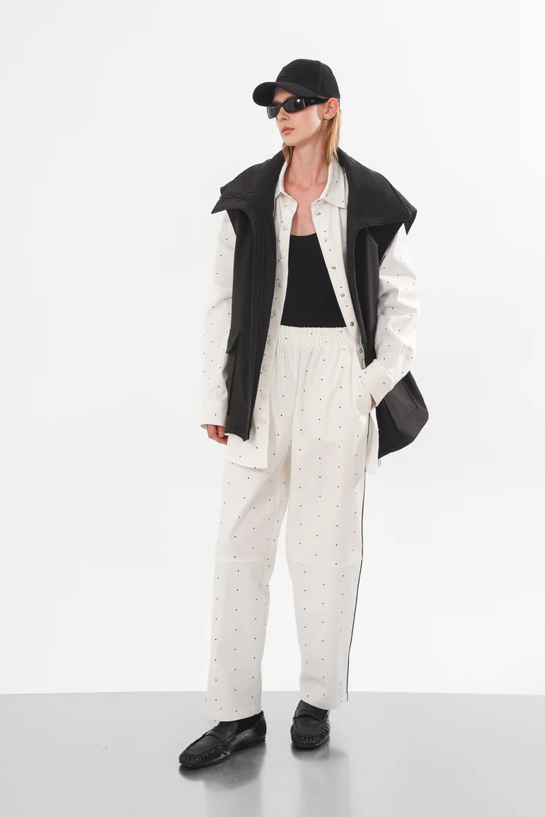 OSAKA ELASTIC WAIST PANTS WHITE