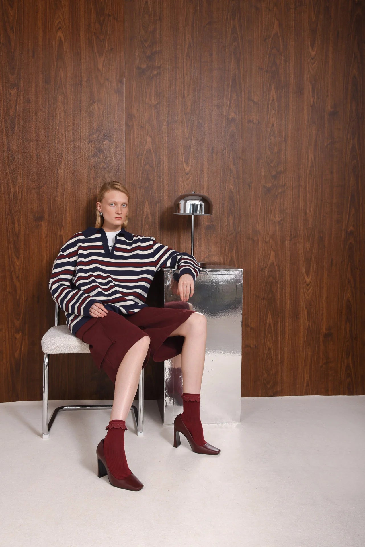 CHASE KNITTED POLO BLUE COMBO