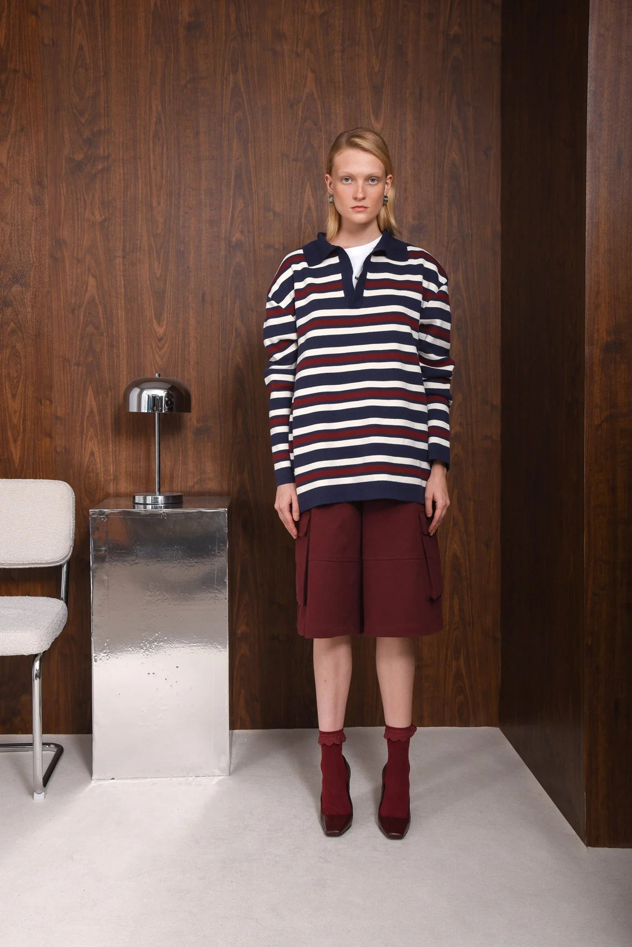 CHASE KNITTED POLO BLUE COMBO