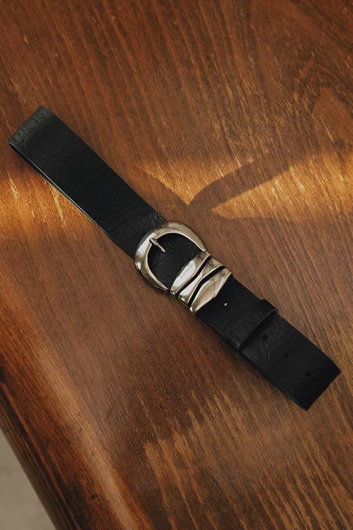 "Love over gold" leather belt