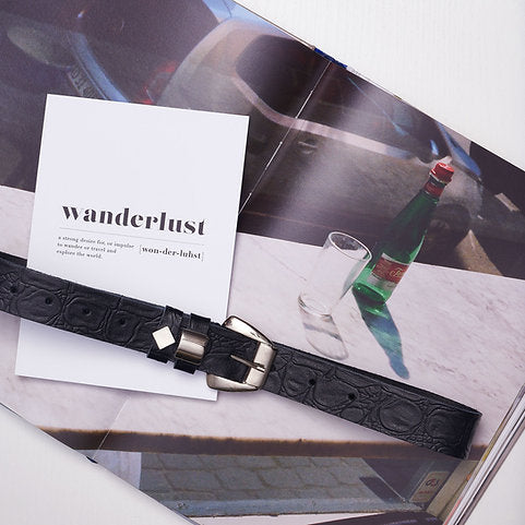 "Soul serenade" leather belt Black