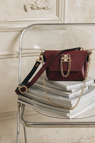 "Don't stop the dance" shoulder bag, cherry