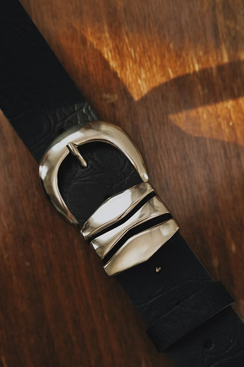 "Love over gold" leather belt