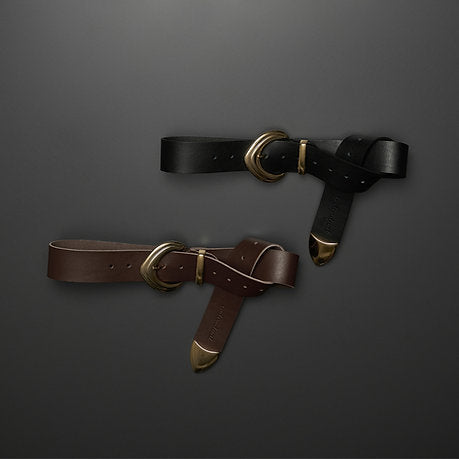 "Shiver" leather belt