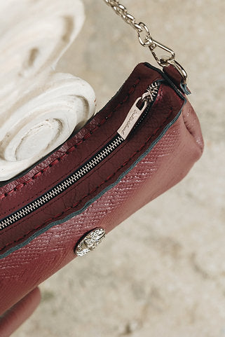 "Kashmir" shoulder bag, cherry
