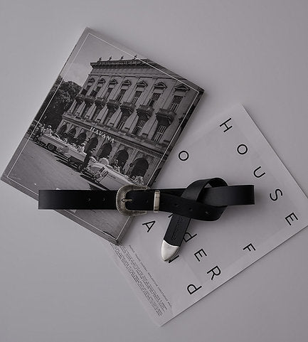 "Memory" leather belt