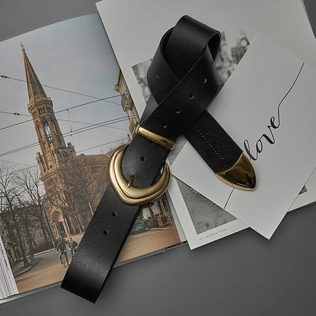 "Shiver" leather belt