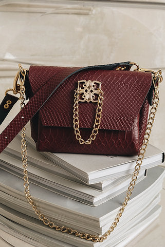 "Don't stop the dance" shoulder bag, cherry