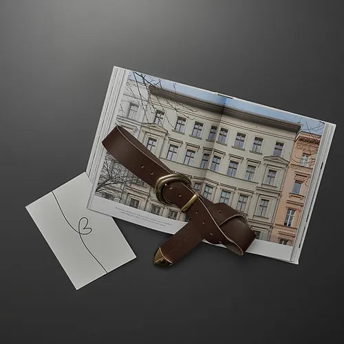 "Shiver" leather belt