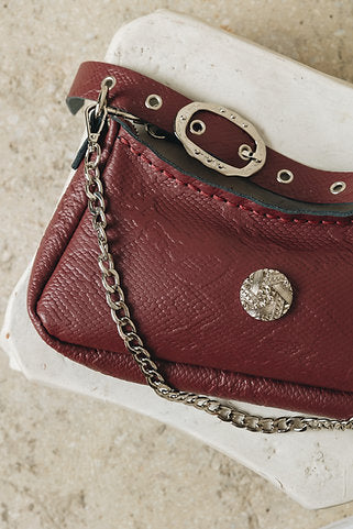"Kashmir" shoulder bag, cherry