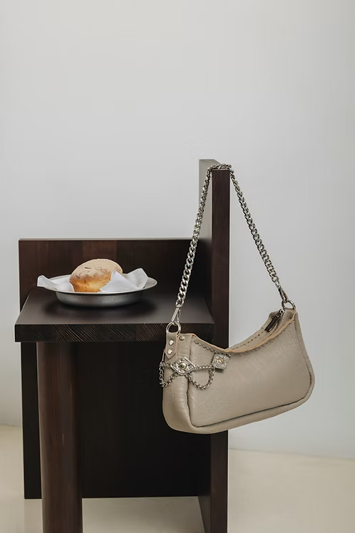 "Rushmere" shoulder bag, stone beige